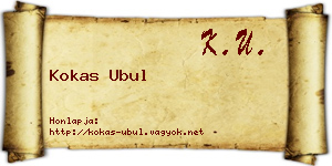 Kokas Ubul névjegykártya